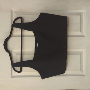 NWT Abercrombie and Fitch Black Sweetheart Tweed set top XXL